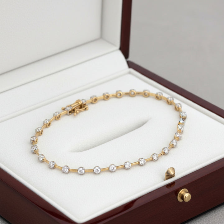 One Carat Lab Grown Station Bracelet