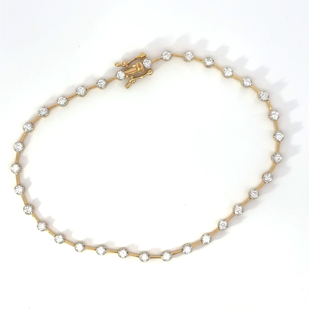 One Carat Lab Grown Station Bracelet