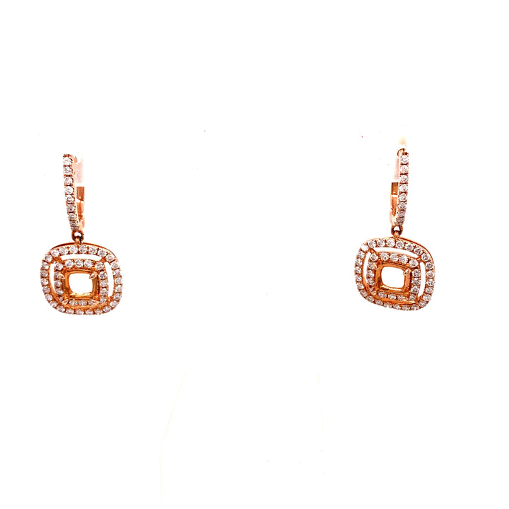 Maya Lianna Diamond and 14K Rose Gold Dangle Jacket for Earrings