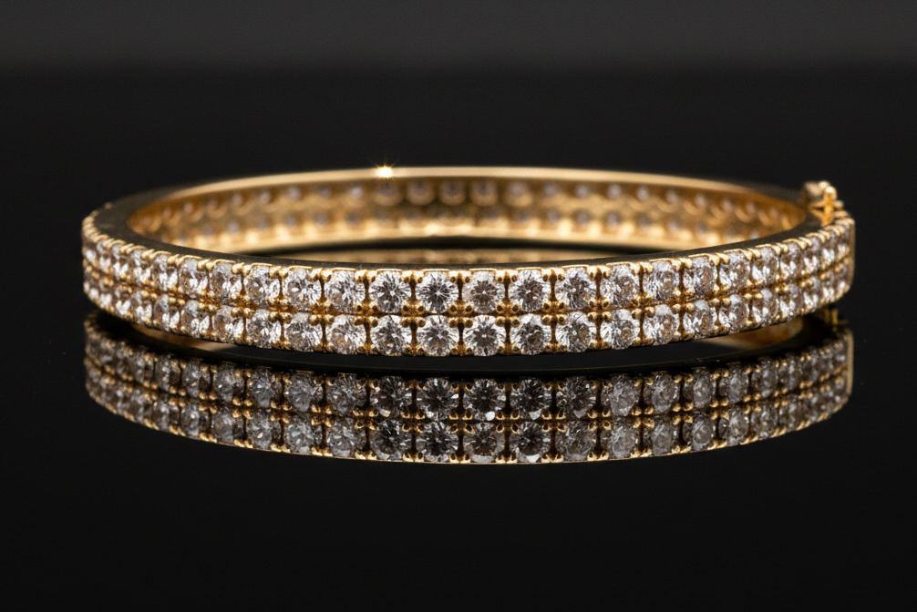 Maya Lianna Diamond and 14K Yellow Gold Bangle