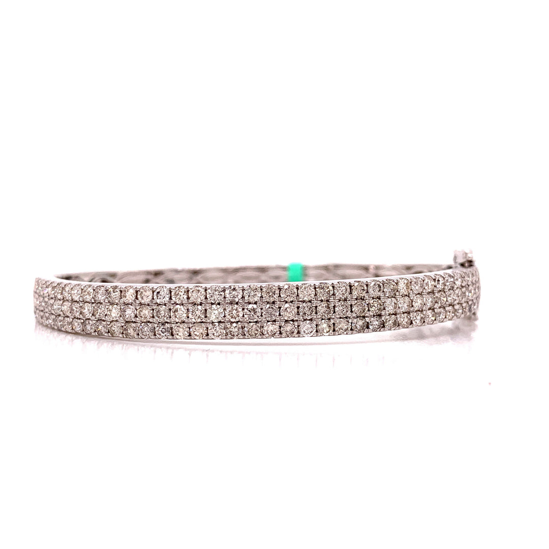 3.05 ctw Diamond and 14K White Gold Bangle