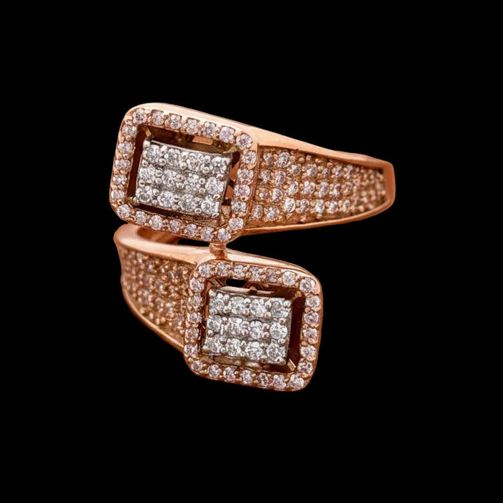 Effy Diamond and 14K White and Rose Gold Bypass Ring