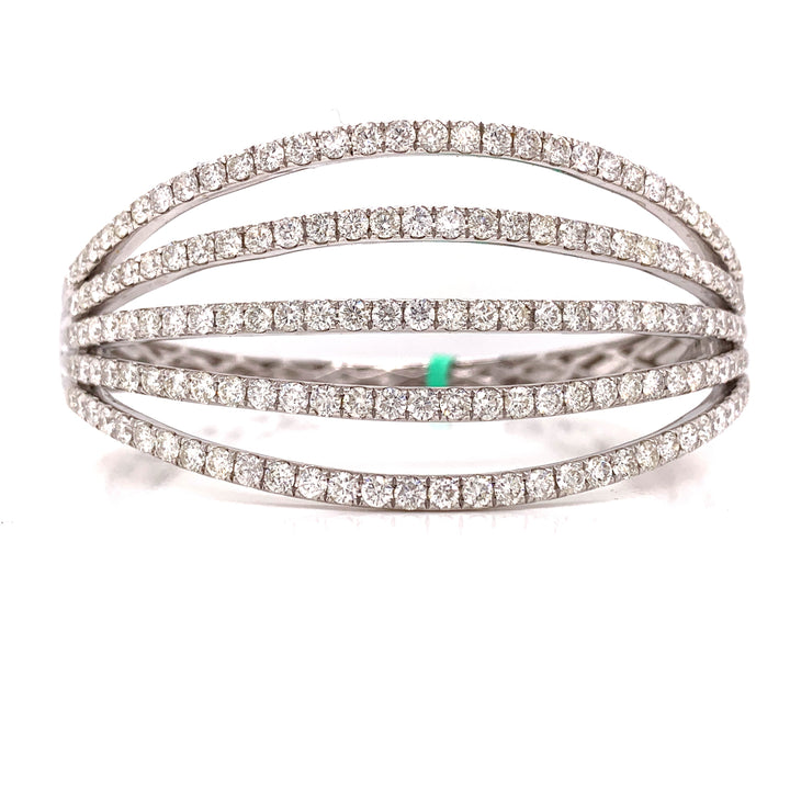 Fashionista Diamond and 18K White Gold Bangle