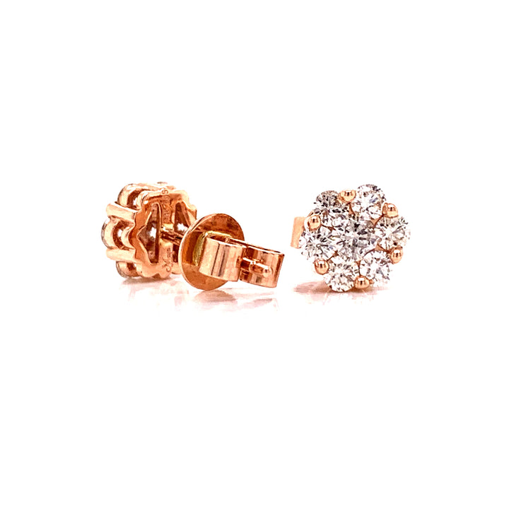 Maya Lianna Diamond and 14K Rose Gold Cluster Earrings