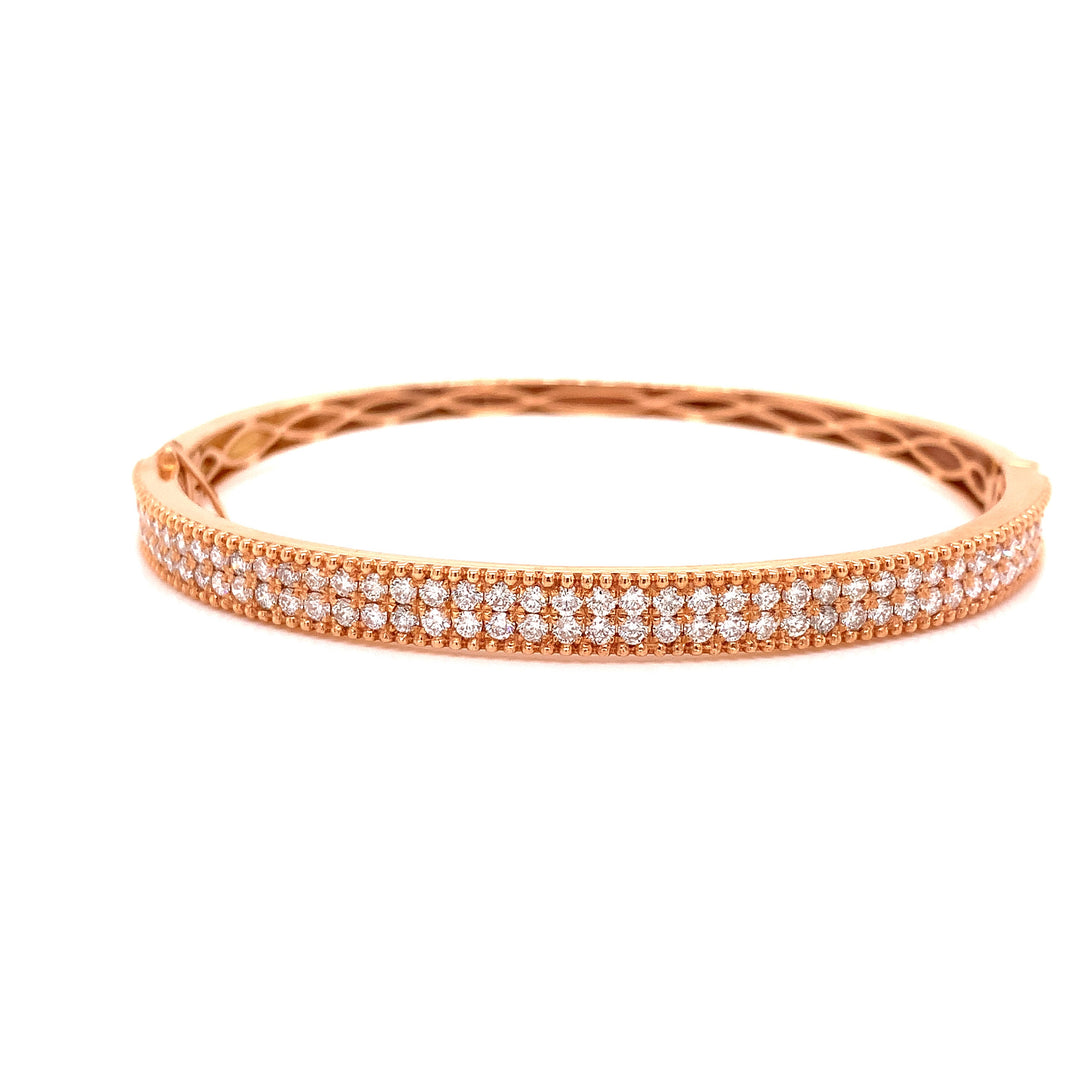 Fashionista 2.0 ctw Diamond and 18K Rose Gold Bangle
