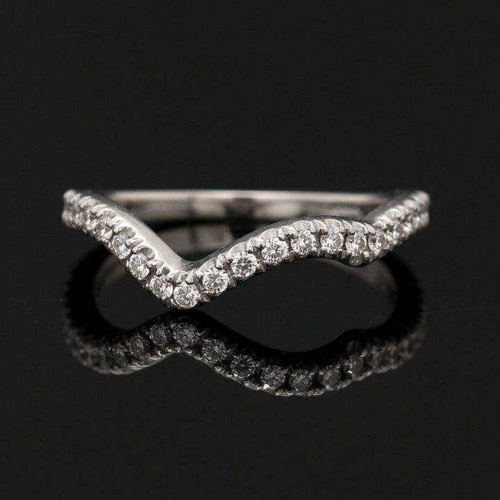 Mark Schneider .28 ctw Diamond and 14K White Gold Fitted Band Ring