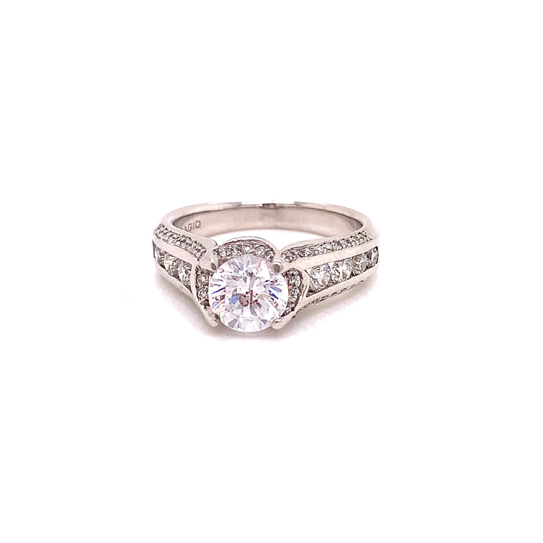 Verragio Diamond and 18K White Gold Semi Mount Ring
