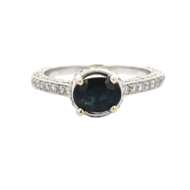 Designer Bev 1.14 ct Sapphire and Diamond Ring 14858