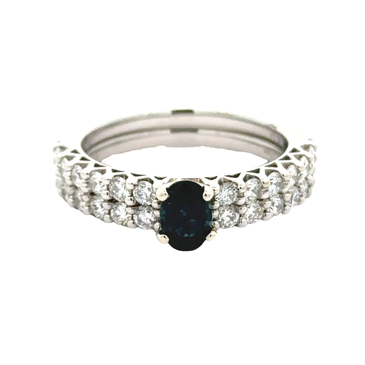 Maya Lianna Sapphire and Diamond Bridal Set Ring 14861
