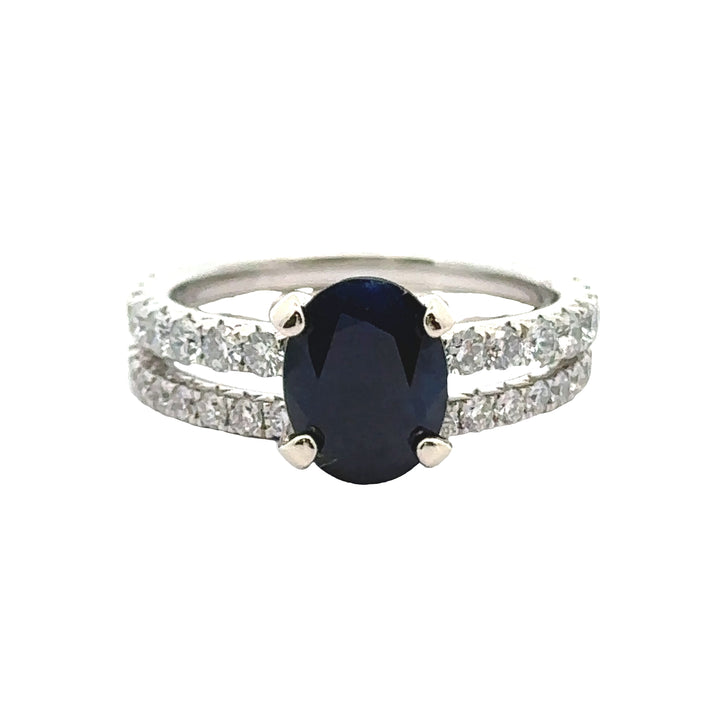 Maya Lianna 1.97 ct Sapphire and Diamond Bridal Set Ring 14862