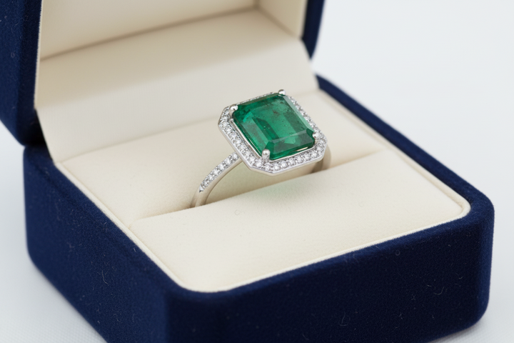 Effy Collection - Emerald 2.95ct & Diamond Emerald Cut 18K White Gold Ring 15106