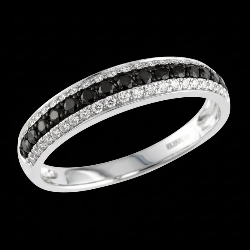 Effy Sapphire, Diamond and 14K White Gold Band