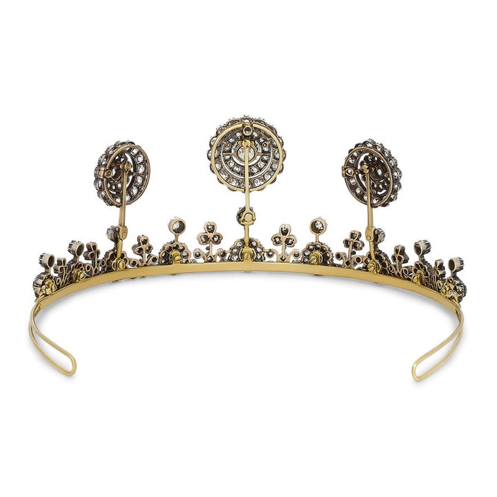 Rare Italian Aristocrat Victorian 24.71cttw Silver and Gold Convertible Necklace/Tiara