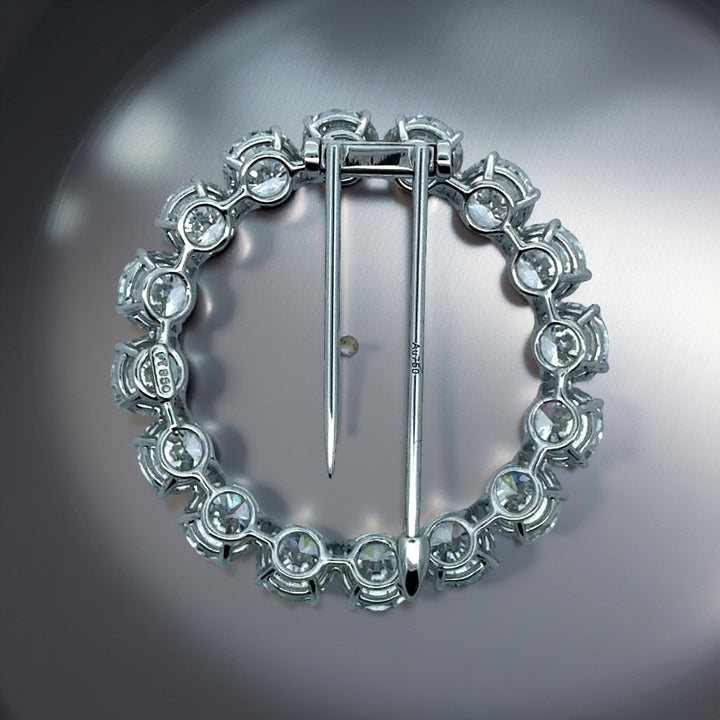 Harry Winston 11.31 carat TW Diamond Circle Platinum Brooch