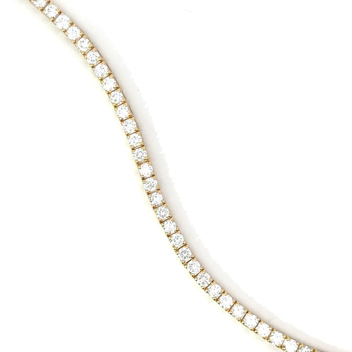 Diamond 5.00 Carat 14K Yellow Gold Lab Grown Tennis Bracelet