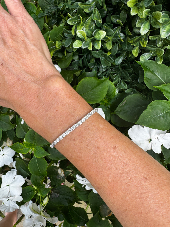 Diamond 5.00 Carat 14K White Gold Lab Grown Tennis Bracelet