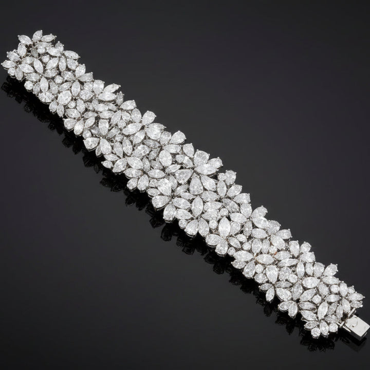 Vintage French Aristocrat 70cttw Diamond Platinum Bracelet
