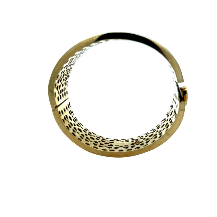 Roberto Coin Giraffe Enamel and 18K Yellow Gold Bangle