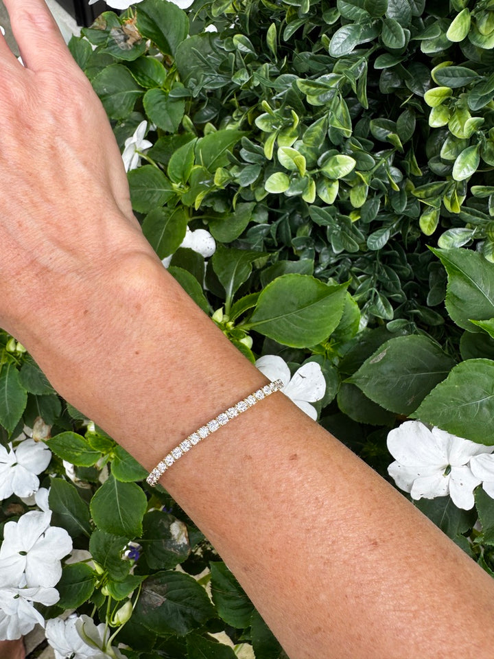 Diamond 5.00 Carat 14K Yellow Gold Lab Grown Tennis Bracelet