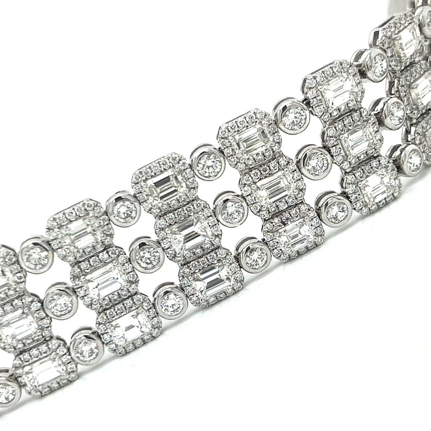 Three Row Diamond Bracelet