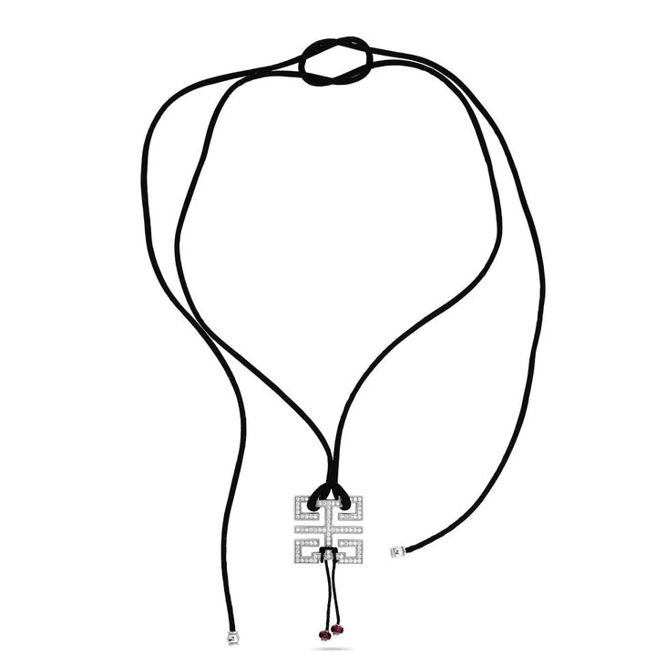 Cartier Le Baisen  Du Dragon Diamond and Ruby Black Cord Necklace
