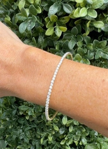 Flexible Lab Grown Diamond Tennis Bangle Bracelet