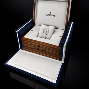 Estate Musuem Collection Corum Watch Skeleton Dial 44.20 cttw Diamond 18k White Gold Watch