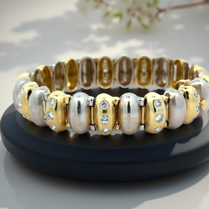 Diamond Two Tone Bracelet