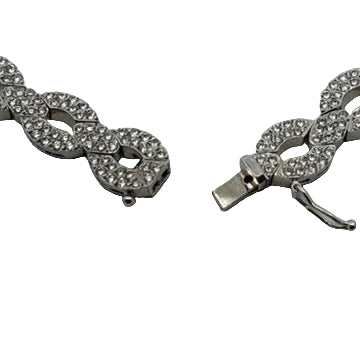 USA Designer ADJ 12.00cttw Diamond 18K White Gold Necklace