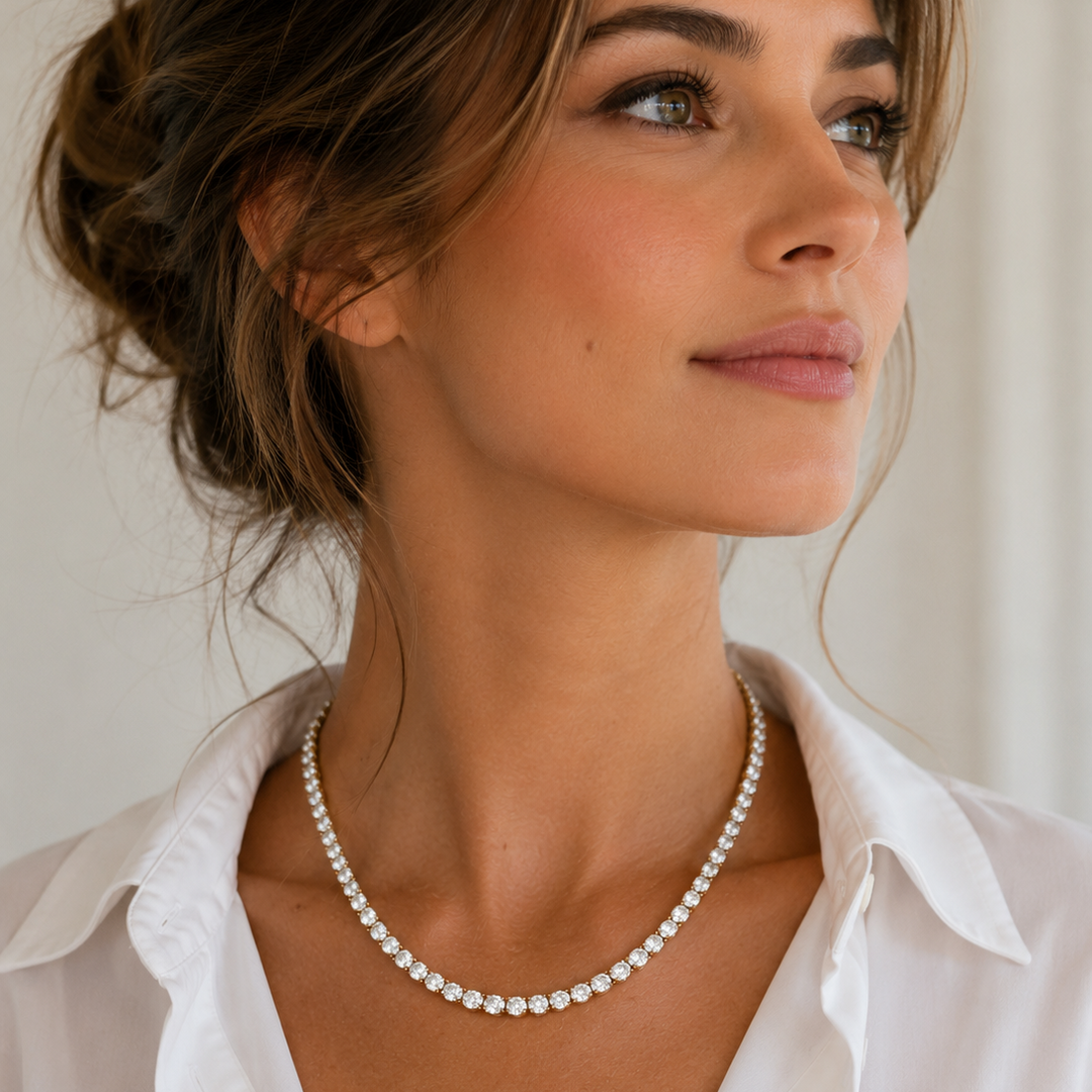 Designer Marchisio Contemporary 25.37cttw Diamond Anniversary 14K Yellow Gold Necklace