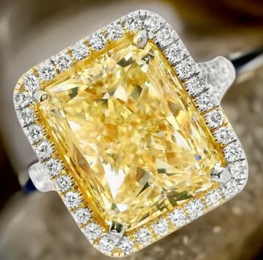 Estate 10.16 ct Natural Fancy Yellow Diamond (GIA Report) Ring 15332