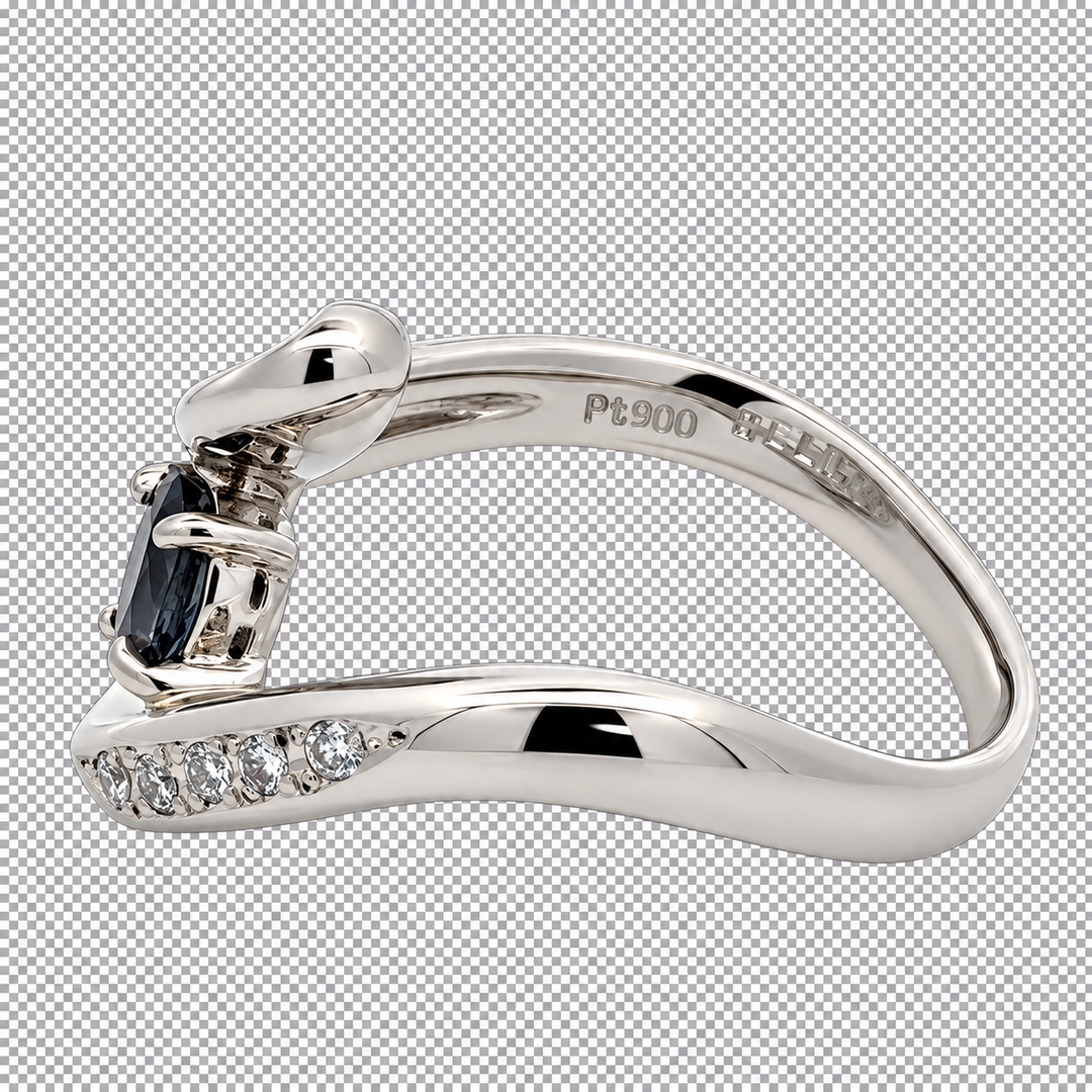 Estate Designer Belami Natural Color Change Brazilian Alexandrite & Diamond Platinum Ring (GIA Report)