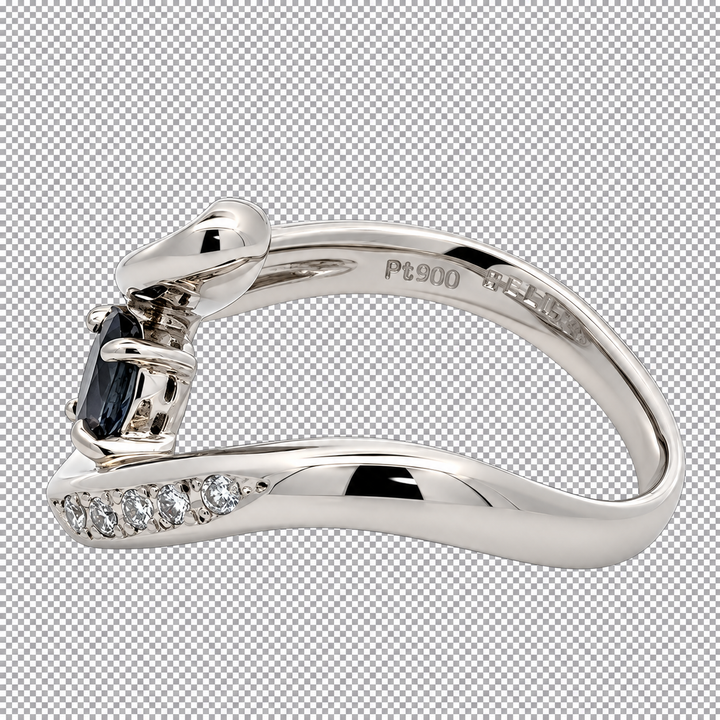 Estate Designer Belami Natural Color Change Brazilian Alexandrite & Diamond Platinum Ring (GIA Report)