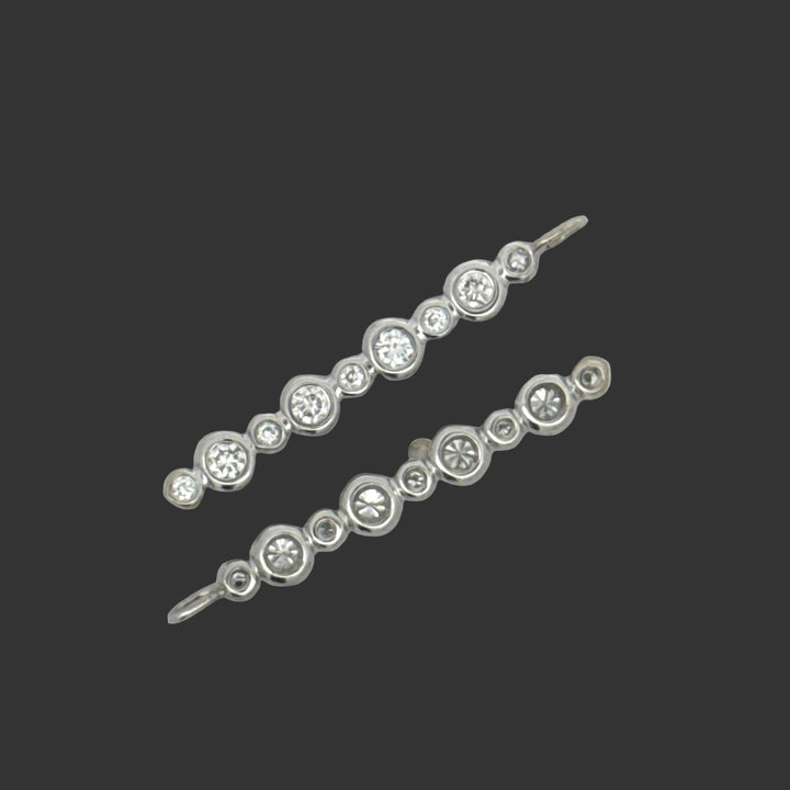 Italian Manufacturer Custom Made 10 Stone .25 cttw Diamond 18kt. White Gold Pendant