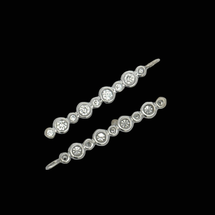 Italian Manufacturer Custom Made 10 Stone .25 cttw Diamond 18kt. White Gold Pendant