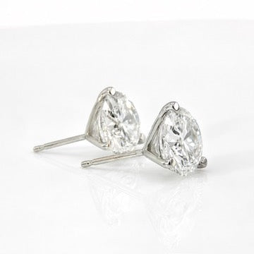 Certified 6 Carat 18K White Gold Lab Grown Diamond Stud Earrings