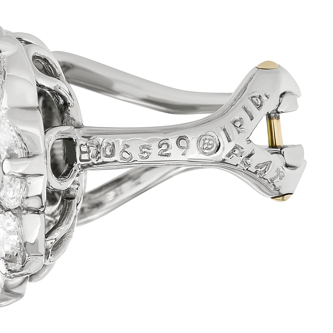 Estate Oscar Heyman 3.60ct Pink Sapphire & Diamond Platinum Ring