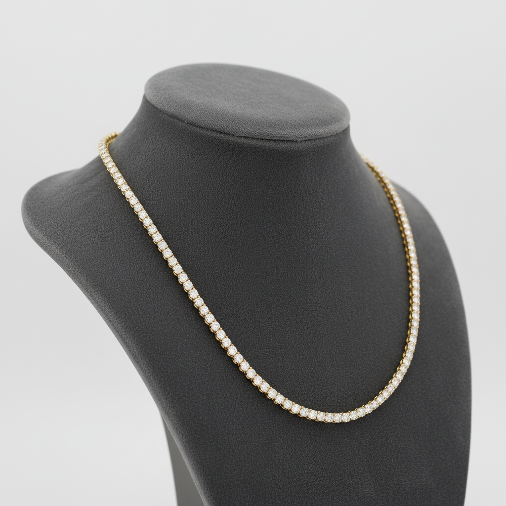 9.50cttw Diamond Anniversary Necklace 14K Yellow Gold