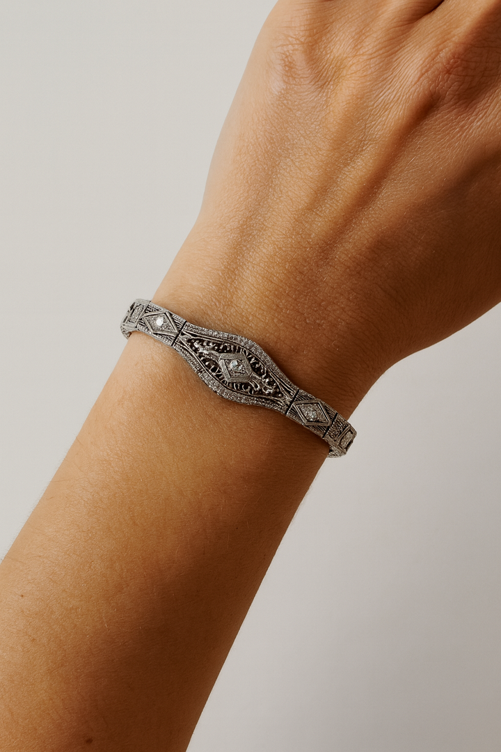 Art Deco Diamond and 14K White Gold Bracelet