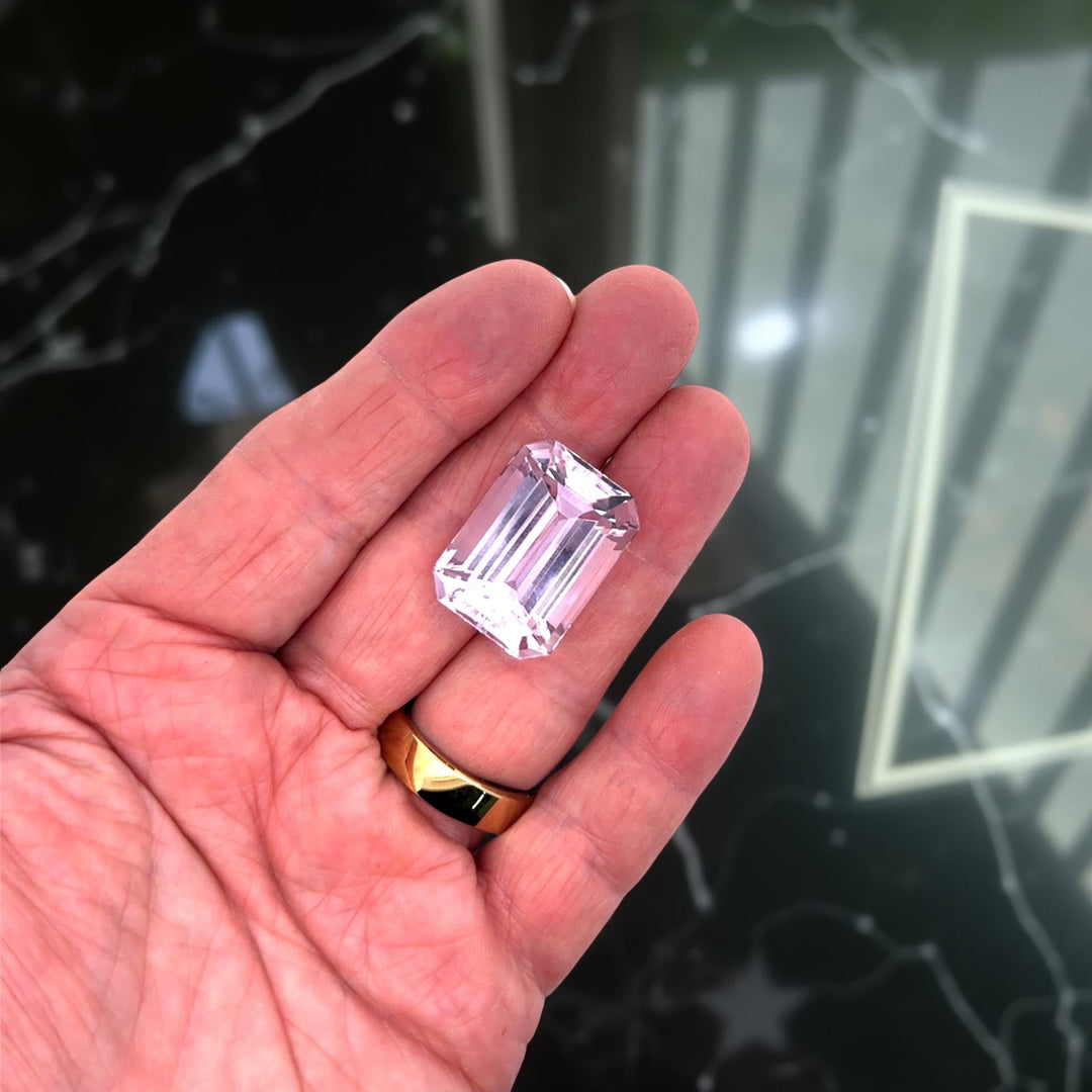 GIA 62.02 ct Emerald Cut Kunzite Loose Gemstone