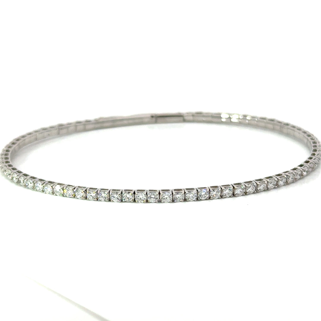 Flexible Lab Grown Diamond Tennis Bangle Bracelet