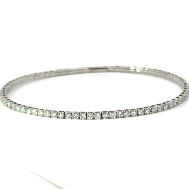 Flexible Lab Grown Diamond Tennis Bangle Bracelet