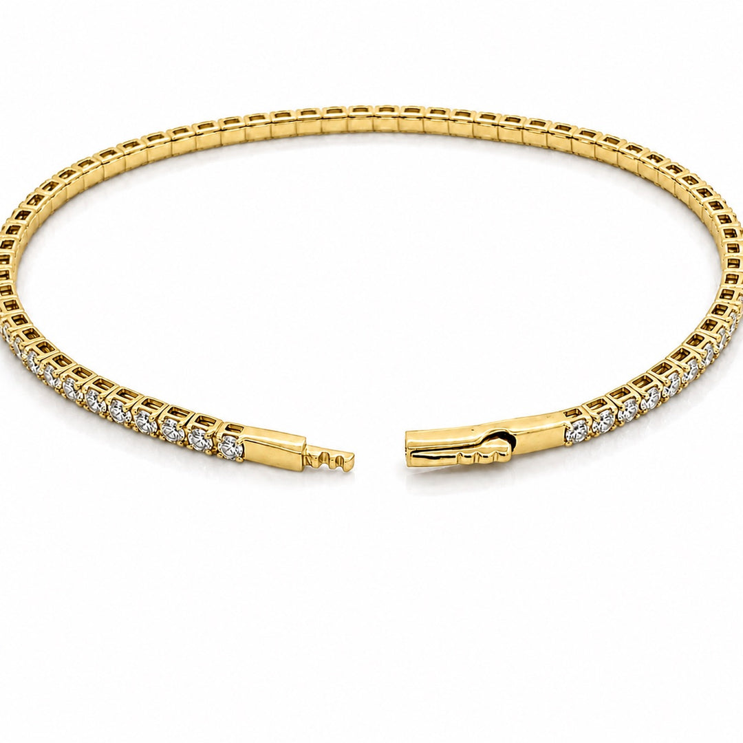 Flexible Lab Grown Diamond Tennis Bangle Bracelet