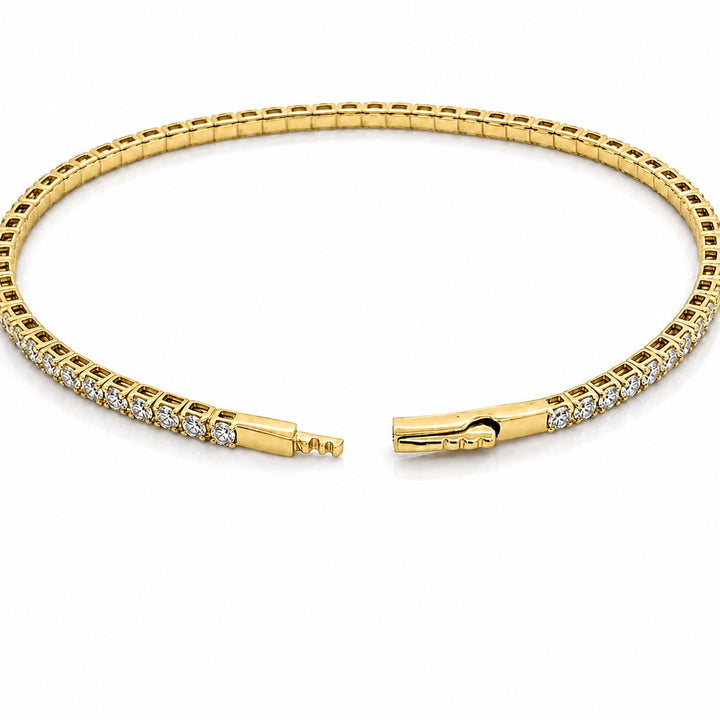 Flexible Lab Grown Diamond Tennis Bangle Bracelet