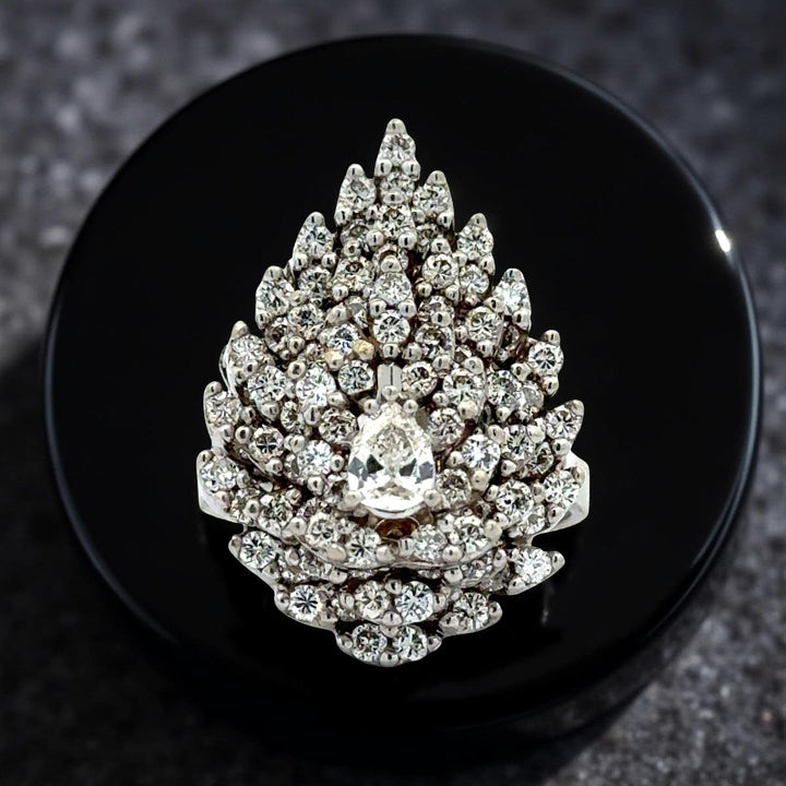 Diamond Cluster 14kt White Gold Ring