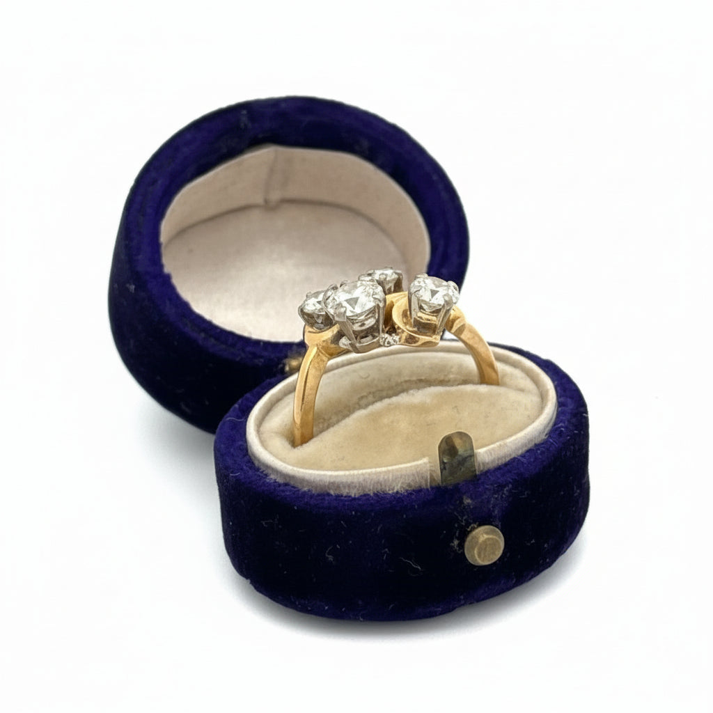 Jabel 1.25cttw Diamond 18K Yellow and White Gold Ring