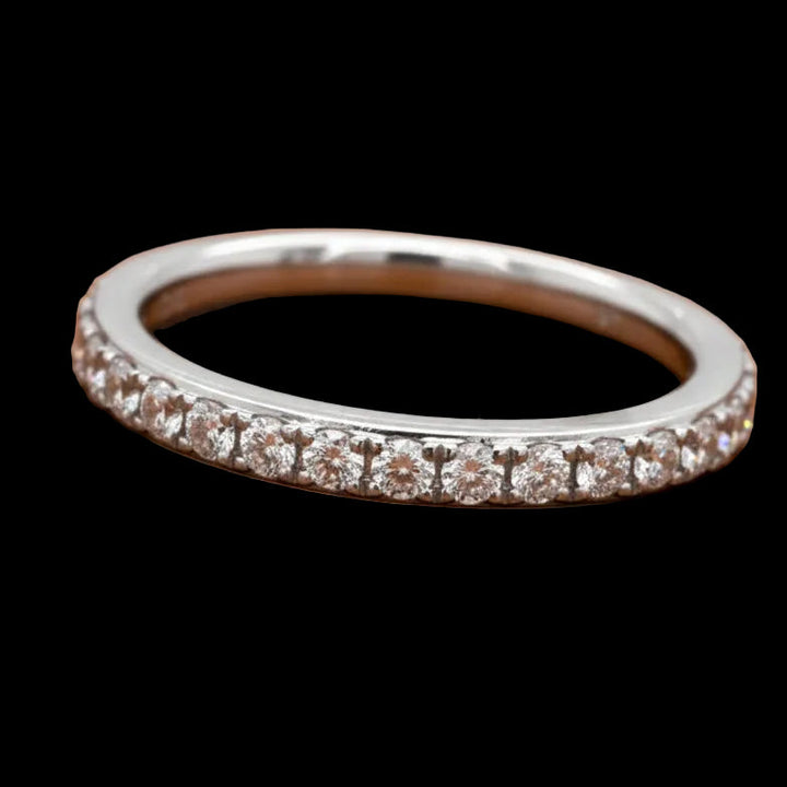 Maya Lianna Diamond and 14K White Gold Anniversary Ring