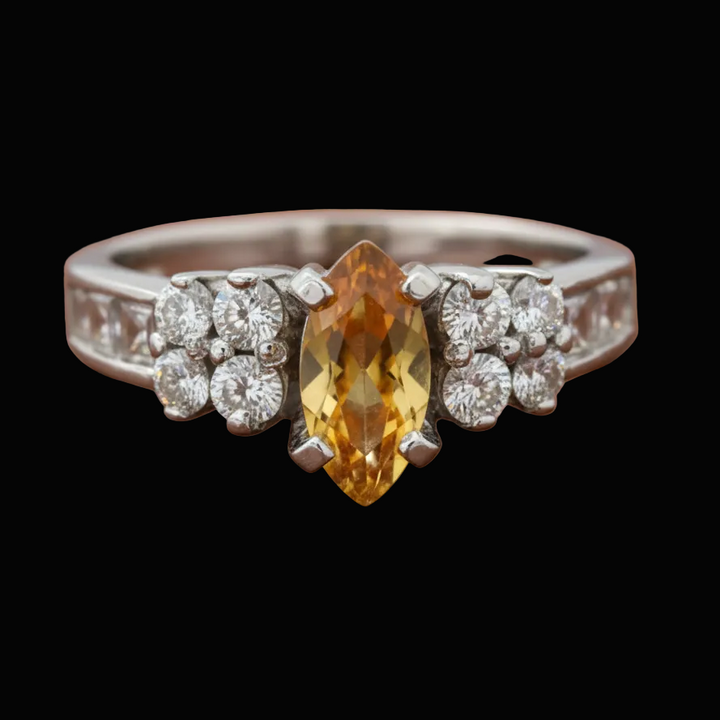 Uni Design Citrine and Diamond Ring 14852