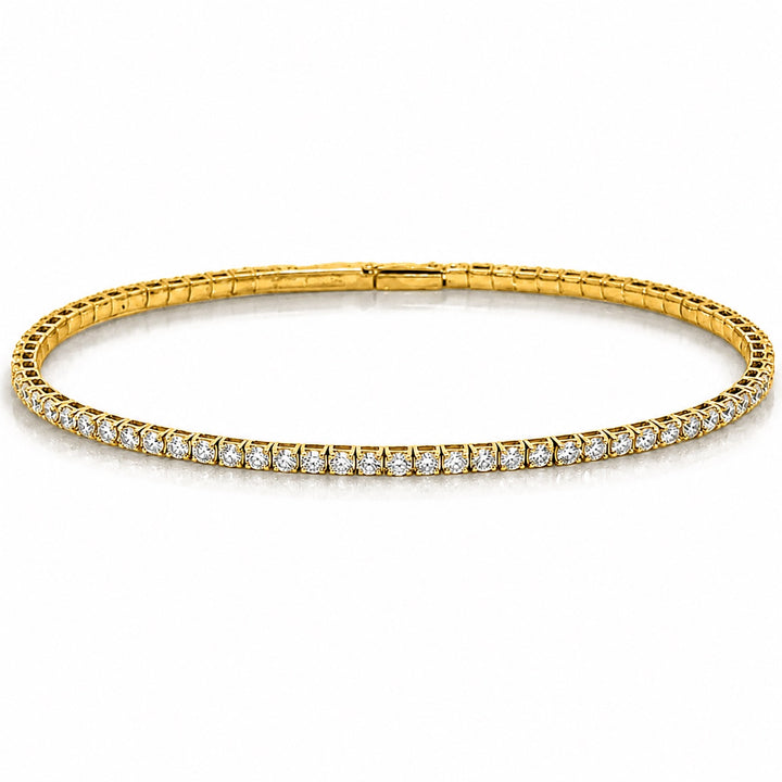 Flexible Lab Grown Diamond Tennis Bangle Bracelet
