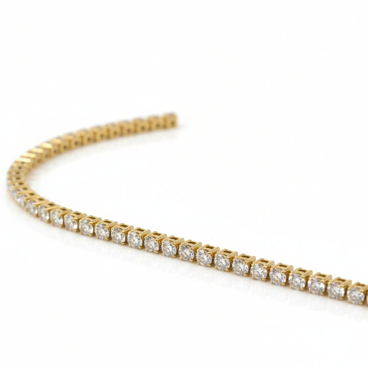 Dainty 3.00 Carat 14K White and Yellow Gold Lab Grown Tennis Bracelet